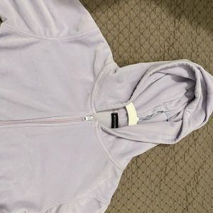 Pretty Little Thing Purple Velour Micro mini skirt and jacket